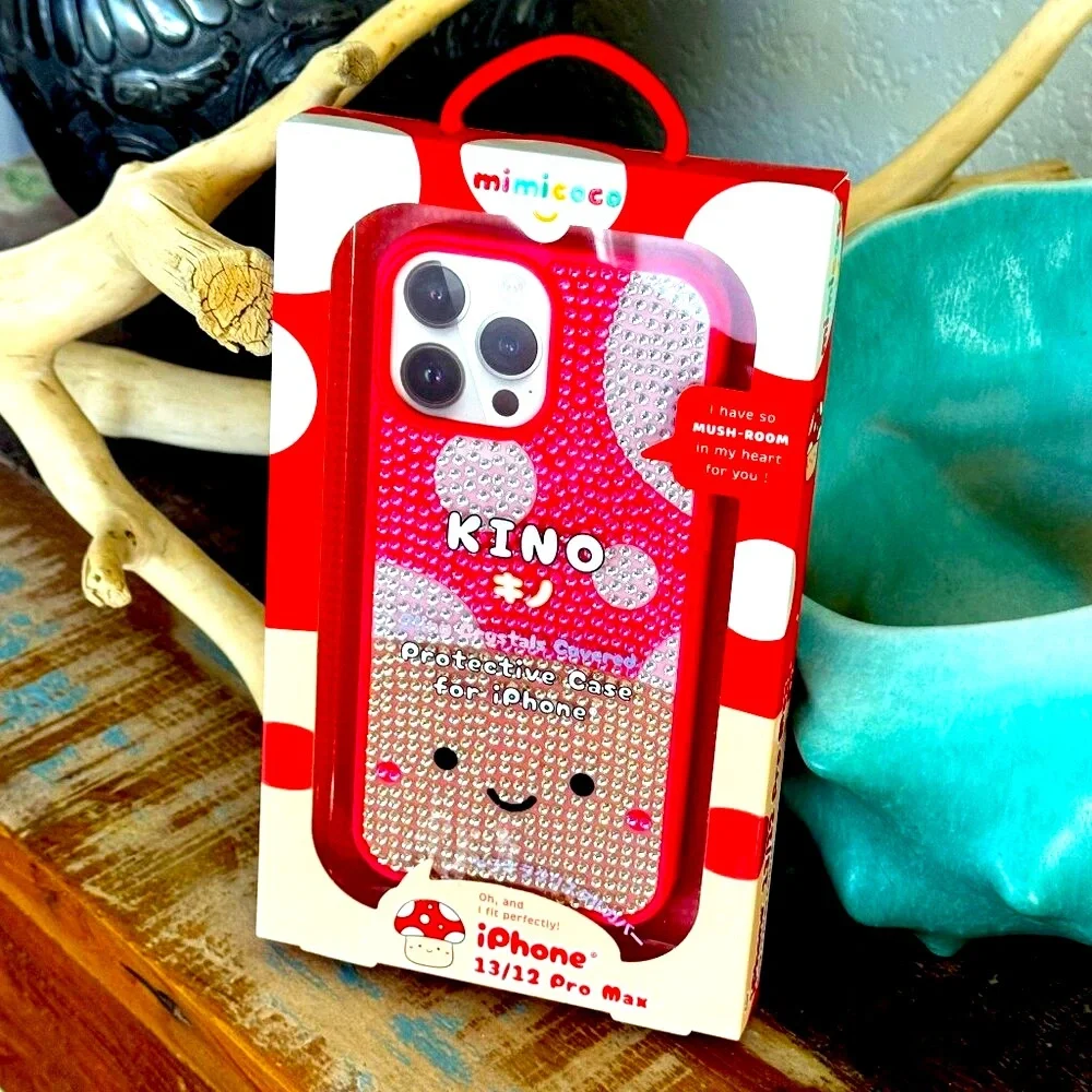 NWT Mimicoco iPhone 13 / 12 Pro Max KINO Mushroom Crystal Bling Case